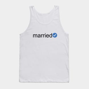 Verified Married (Black Text) Tank Top